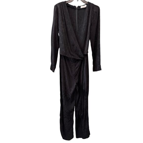 JONATHAN SIMKHAI X RTR Black Julia Wrapped One-Piece Jumpsuit Size 6 - Picture 5 of 7